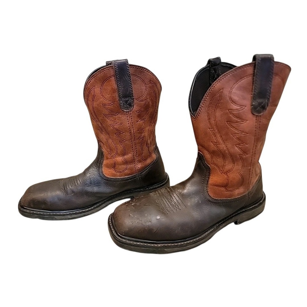 Ariat Work Groundbreaker Steel Toe 10015191 Brown/Ember Wide Square Toe Size 10D
